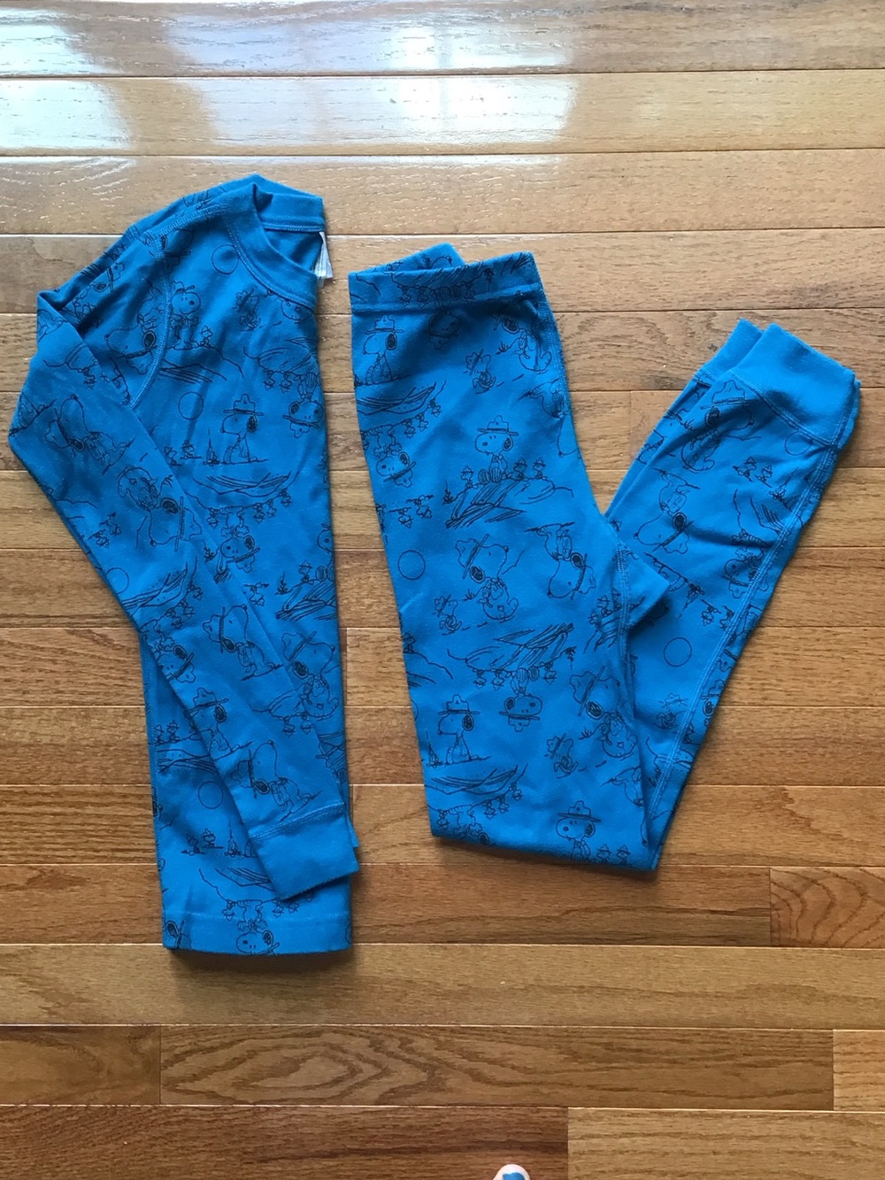 Hanna Andersson Blue Character Print Pajama Set